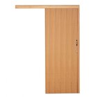 Kit Porta De Madeira Correr Pe91 Gold Esel 213cmx80cm Natural