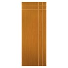 Kit Porta De Madeira Decorada 212x65cm Com Batente De Alumíni