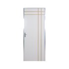 Kit Porta De Madeira Decorada 212x65cm Com Batente De Alumini