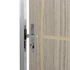 Kit Porta De Madeira Decorada 212x65cm Com Batente De Alumini