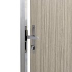 Kit Porta De Madeira Decorada 212x65cm Com Batente De Alumini