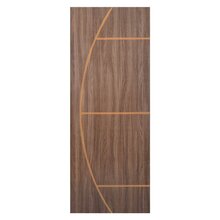 Kit Porta De Madeira Decorada 212x75cm Com Batente De Alumíni