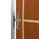 Kit Porta De Madeira Decorada 212x75cm Com Batente De Alumíni