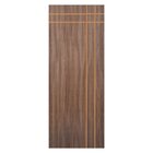 Kit Porta De Madeira Decorada 212x85cm Com Batente De Alumíni