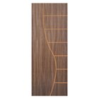 Kit Porta De Madeira Decorada 212x85cm Com Batente De Alumíni