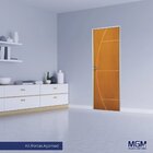 Kit Porta De Madeira Decorada 212x85cm Com Batente De Alumíni