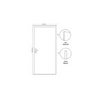 Kit Porta De Madeira Decorada 212x85cm Com Batente De Alumini