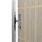 Kit Porta De Madeira Decorada 212x85cm Com Batente De Alumini