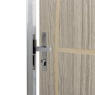 Kit Porta De Madeira Decorada 212x85cm Com Batente De Alumini