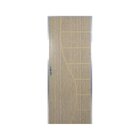 Kit Porta De Madeira Decorada 212x95cm Com Batente De Alumini