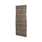 Kit Porta De Madeira Decorada 212x95cm Com Batente De Alumini