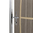 Kit Porta De Madeira Decorada 212x95cm Com Batente De Alumini