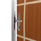 Kit Porta De Madeira Decorada 212x95cm Com Batente De Alumini