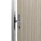 Kit Porta De Madeira Decorada 212x95cm Com Batente De Alumini