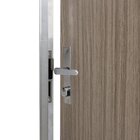 Kit Porta De Madeira Decorada 212x95cm Com Batente De Alumini