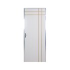 Kit Porta De Madeira Decorada 212x95cm Com Batente De Alumini