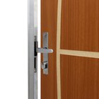 Kit Porta De Madeira Decorada 212x95cm Com Batente De Alumini