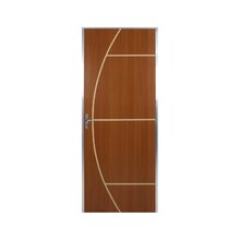 Kit Porta De Madeira Decorada 212x95cm Com Batente De Alumini