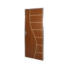 Kit Porta De Madeira Decorada 212x95cm Com Batente De Alumini