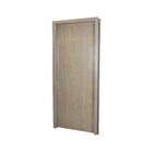 Kit Porta De Madeira Decorada 215x64cm Com Batente De Mdf Ult