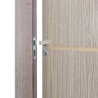 Kit Porta De Madeira Decorada 215x64cm Com Batente De Mdf Ult