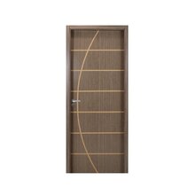 Kit Porta De Madeira Decorada 215x64cm Com Batente De Mdf Ult