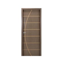 Kit Porta De Madeira Decorada 215x64cm Com Batente De Mdf Ult