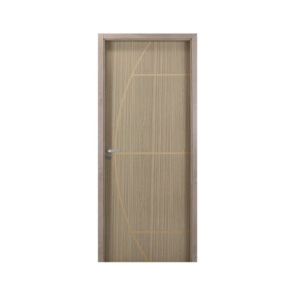 Kit Porta De Madeira Decorada 215x64cm Com Batente De Mdf Ult