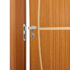 Kit Porta De Madeira Decorada 215x64cm Com Batente De Mdf Ult