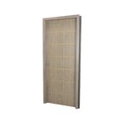 Kit Porta De Madeira Decorada 215x64cm Com Batente De Mdf Ult