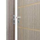 Kit Porta De Madeira Decorada 215x64cm Com Batente De Mdf Ult