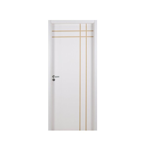 Kit Porta De Madeira Decorada 215x64cm Com Batente De Mdf Ult