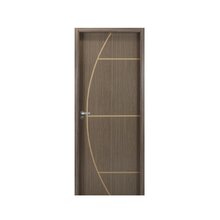 Kit Porta De Madeira Decorada 215x64cm Com Batente De Mdf Ult
