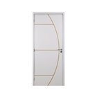Kit Porta De Madeira Decorada 215x64cm Com Batente De Mdf Ult