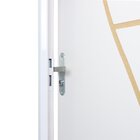 Kit Porta De Madeira Decorada 215x65cm Com Batente De Aço 06c