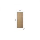 Kit Porta De Madeira Decorada 215x65cm Com Batente De Aço 06c