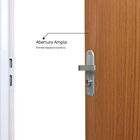 Kit Porta De Madeira Decorada 215x65cm Com Batente De Aço 6cm