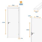 Kit Porta De Madeira Decorada 215x74cm Batente 12cm Cantareir