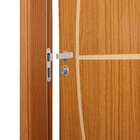 Kit Porta De Madeira Decorada 215x74cm Com Batente De Mdf Ult