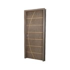 Kit Porta De Madeira Decorada 215x74cm Com Batente De Mdf Ult
