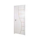 Kit Porta De Madeira Decorada 215x74cm Com Batente De Mdf Ult