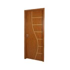 Kit Porta De Madeira Decorada 215x74cm Com Batente De Mdf Ult