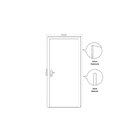 Kit Porta De Madeira Decorada 215x74cm Com Batente De Mdf Ult