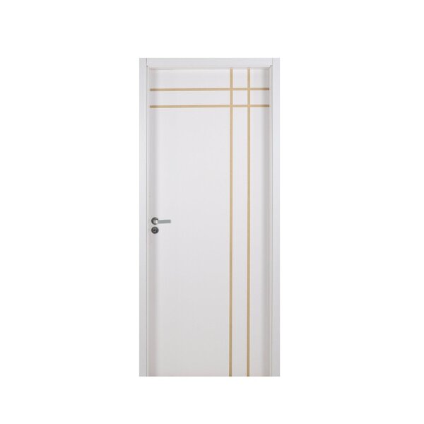 Kit Porta De Madeira Decorada 215x74cm Com Batente De Mdf Ult