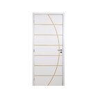 Kit Porta De Madeira Decorada 215x74cm Com Batente De Mdf Ult