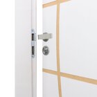 Kit Porta De Madeira Decorada 215x74cm Com Batente De Mdf Ult