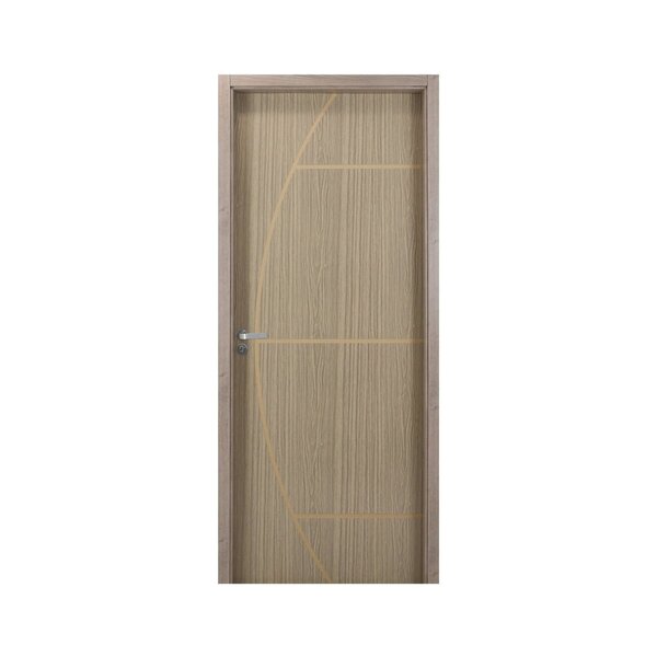 Kit Porta De Madeira Decorada 215x74cm Com Batente De Mdf Ult