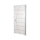 Kit Porta De Madeira Decorada 215x74cm Com Batente De Mdf Ult