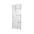 Kit Porta De Madeira Decorada 215x74cm Com Batente De Mdf Ult