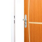 Kit Porta De Madeira Decorada 215x75cm Com Batente De Aço 06c